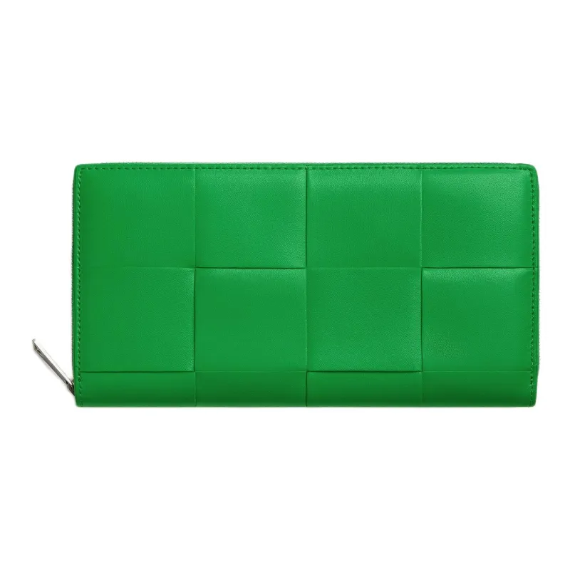Bottega Veneta Cow Leather Wallet Large Size Men's Parrot Green-0