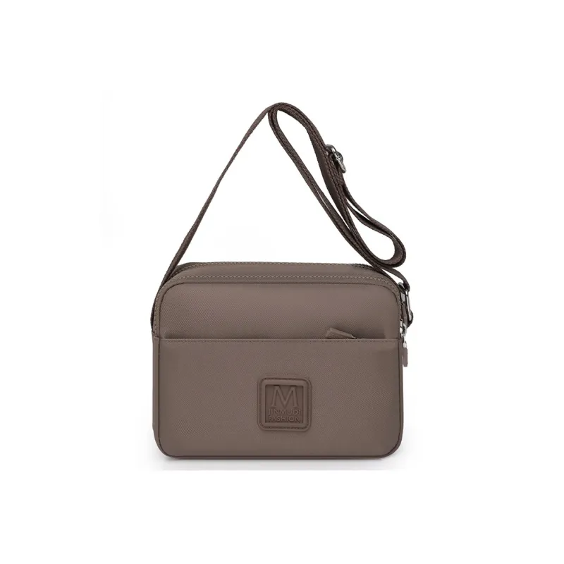 Boniu Nylon Fabric Crossbody Bag, Shoulder Bag Women's Black/Vintage Red/Caramel/Orange-3