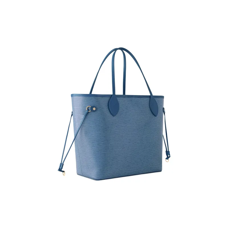 LOUIS VUITTON NEVERFULL Cow Leather Tote Bag, Shopping Bag, Handbag, Shoulder Bag Medium Size Women's Blue-2