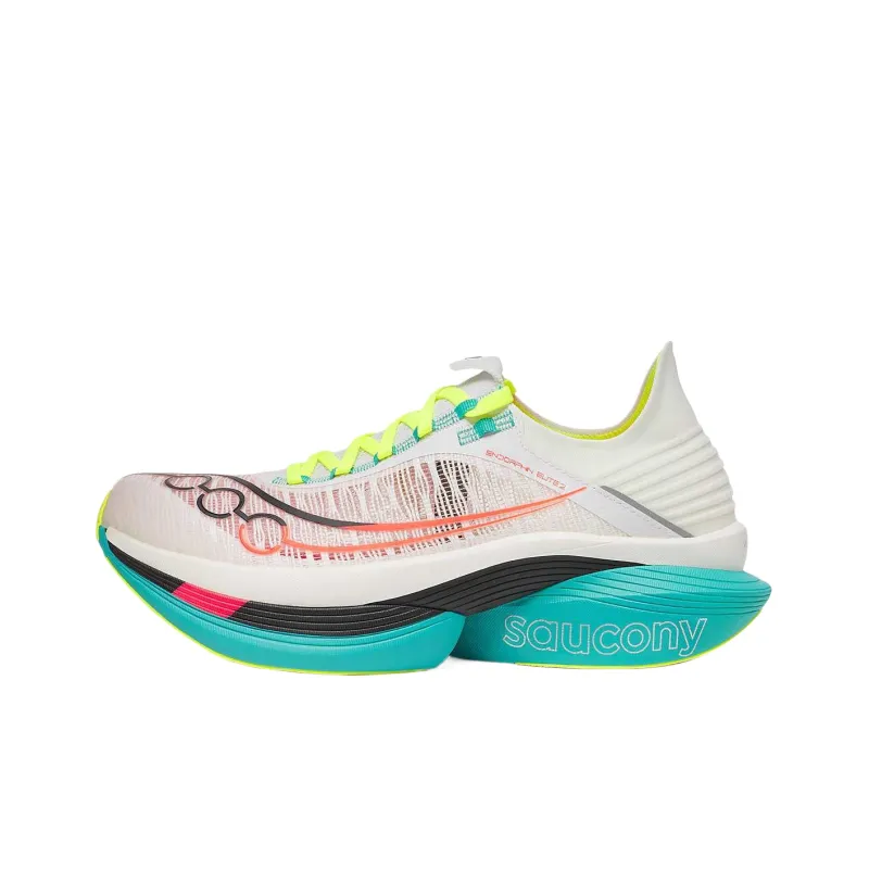 Saucony ENDORPHIN ELITE 2 Shock Absorbers Low Top Running Shoes Unisex White-0