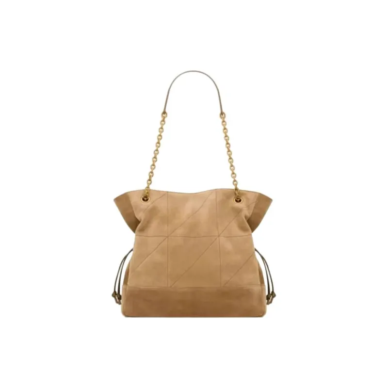 SAINT LAURENT Suede Shoulder Bag Trumpets Women's Golden Leaf-2