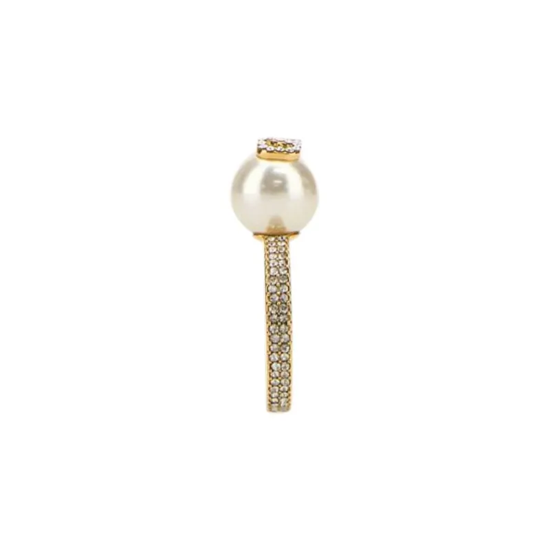 Valentino Rhinestone Rings Women's Gold-1