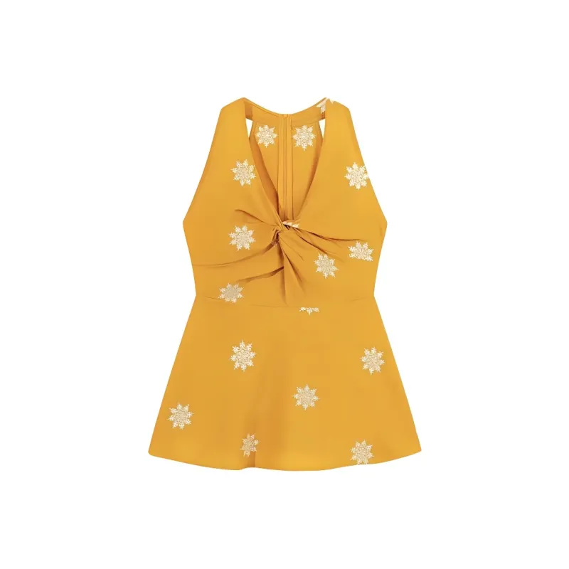 DOKZB Tank Tops Women's Yellow-0