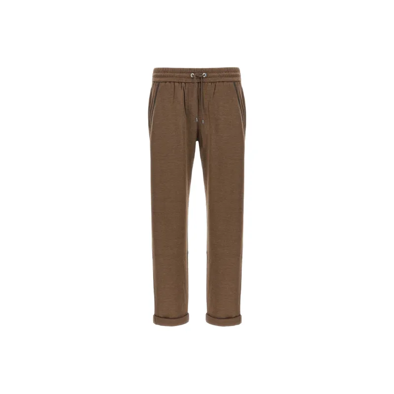 Brunello Cucinelli Knitted Sweatpants Women's Brown-0