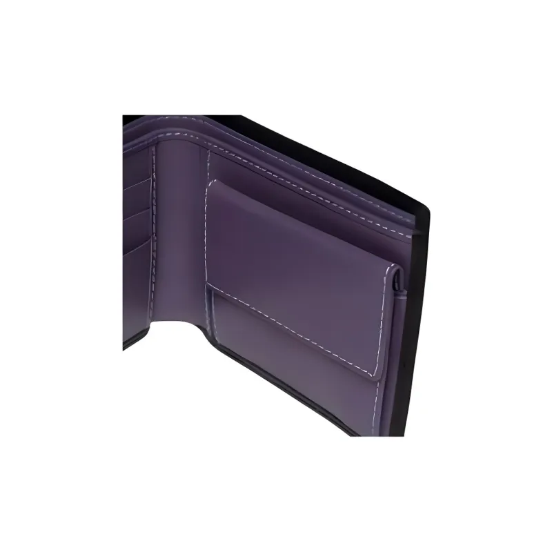 ETTINGER Calfskin Wallet Men's Black & Purple-3