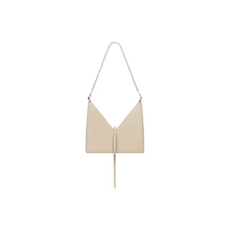 GIVENCHY Cut-out Cow Leather Chain Bag Shoulder Bag Crossbody Bag Small Size Women's Beige-1