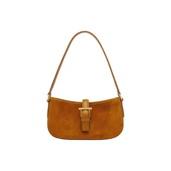 Alexander McQueen T Bar Calfskin Shoulder Bag Mini Women's Light Brown