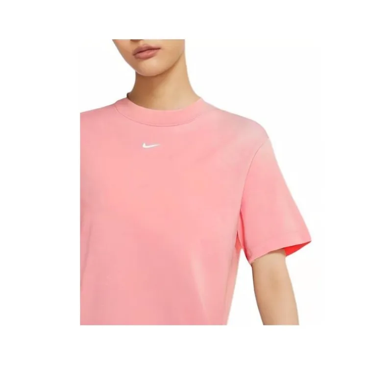 Nike Drop Shoulder Sleeve T Shirt Women's Pink-3