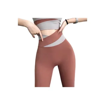 GUAILILUOLI Yoga Pants Women's Caramel
