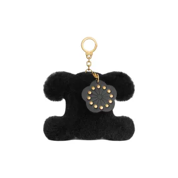 CELINE Triomphe Shearling Bag Charm Bag Merch Women's Black
