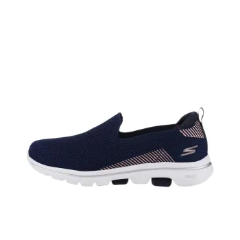 Skechers Go Walk 5 Shock Absorbers Low Top Casual Shoes Women's Navy Blue