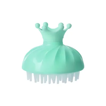 ZHENZI Crown Silicone Hair Comb Dandruff Removal Bathing Scrubbers Massage Brushes