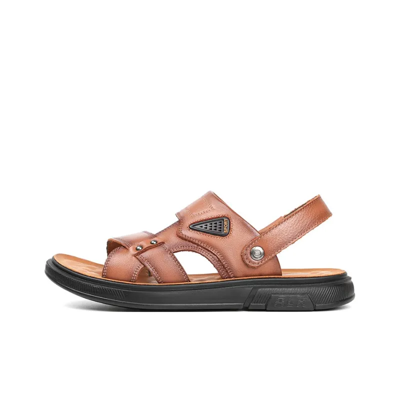 Mulinsen Beach Sandals Men Black/Brown-7