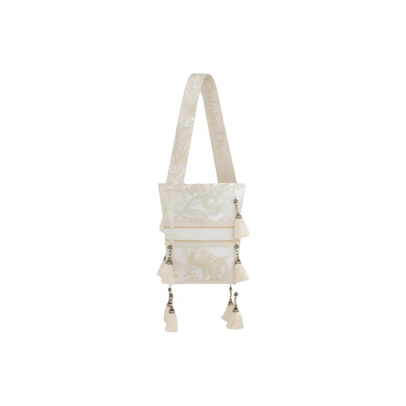 DIOR D-Bubble Collection Embroidery Bucket Bags Shoulder Bags Handbags Women's Gold-2