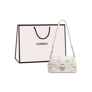 COMELY Synthetic Leather Girlish Shoulder Bag Regular Women's White