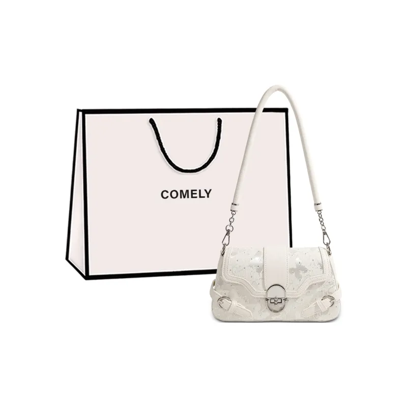 COMELY Synthetic Leather Girlish Shoulder Bag Regular Women's White-0