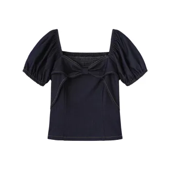 DX.DAXI Puff Sleeve T Shirt Women's