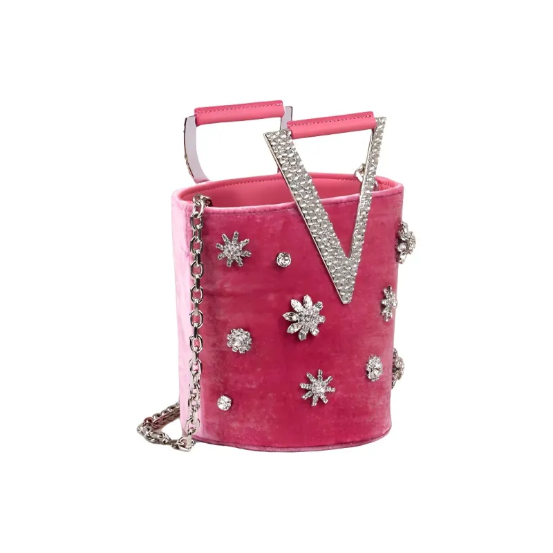 Roger Vivier Petite Soiree Velvet Handbag Mini Women's Candy-1