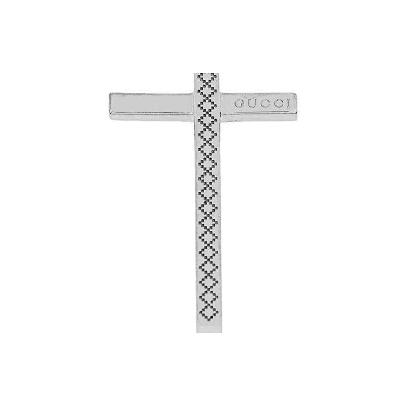 GUCCI 18K White Gold Necklaces Unisex Silver-2