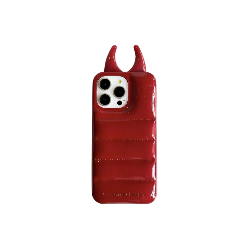 Wei Xin Leather Material Demon Antenna Leather Phone Cases Compatible With IPhone 16/15 Pro Max/Apple 13/14 Pro/Max-4