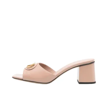 Valentino Vlogo Slide Slippers 6cm Women's Pink