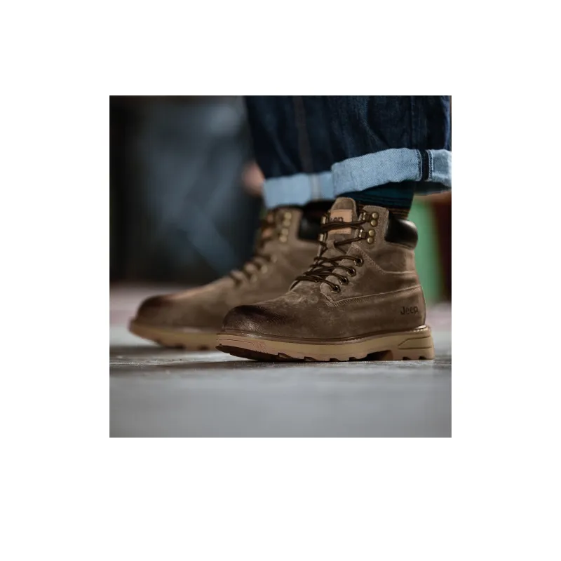 Jeep Fashion Sports Collection Short Martin Boot Men's Khaki-6