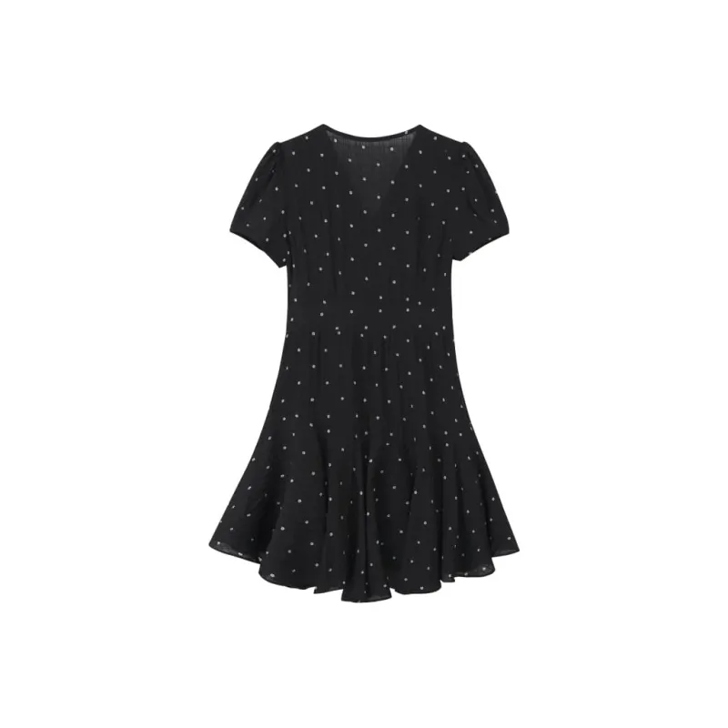 Homemade Willow Silk Short Sleeved Dress Women's-1