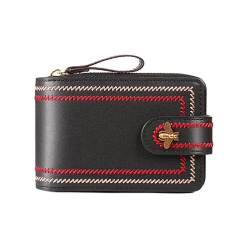 Gorora Cow Leather Document Bag 2 in 1 Card Holder Regular Unisex Jasper/Classic Black/Burgundy-6