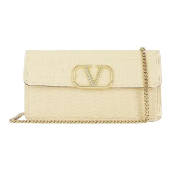 Valentino Raffia Crossbody, One Shoulder, Wallet Mini Women's Beige