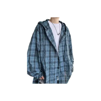 DUATOGE Shirts Men Blue 