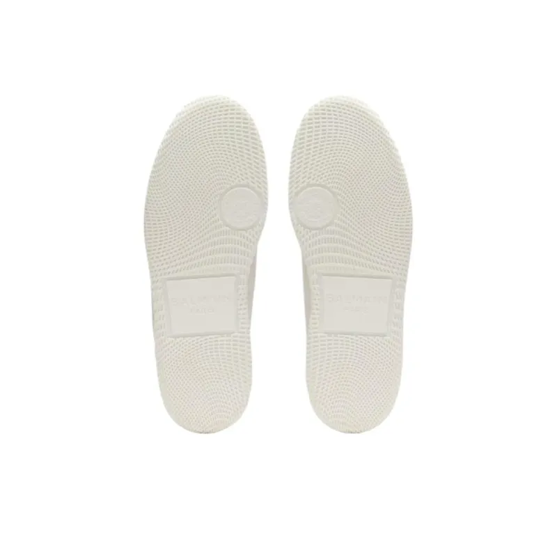 BALMAIN Swan High Top Skateboard Shoes Men's White-4