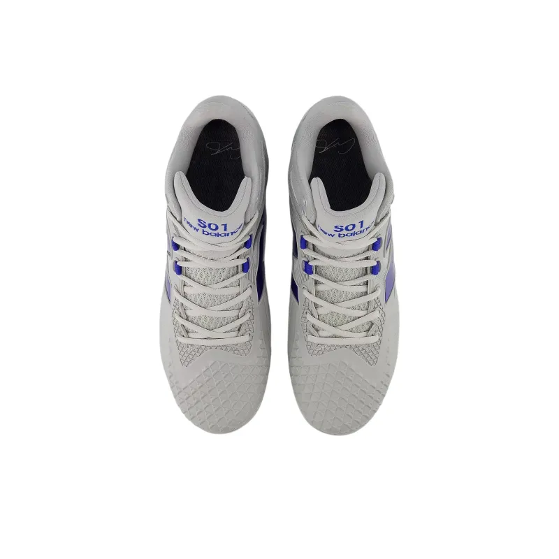 New Balance FuelCell Ohtani 1 Mid Top Upper Height Abrasion Resistant Functionality Baseball Shoes Men's Gray Blue-2