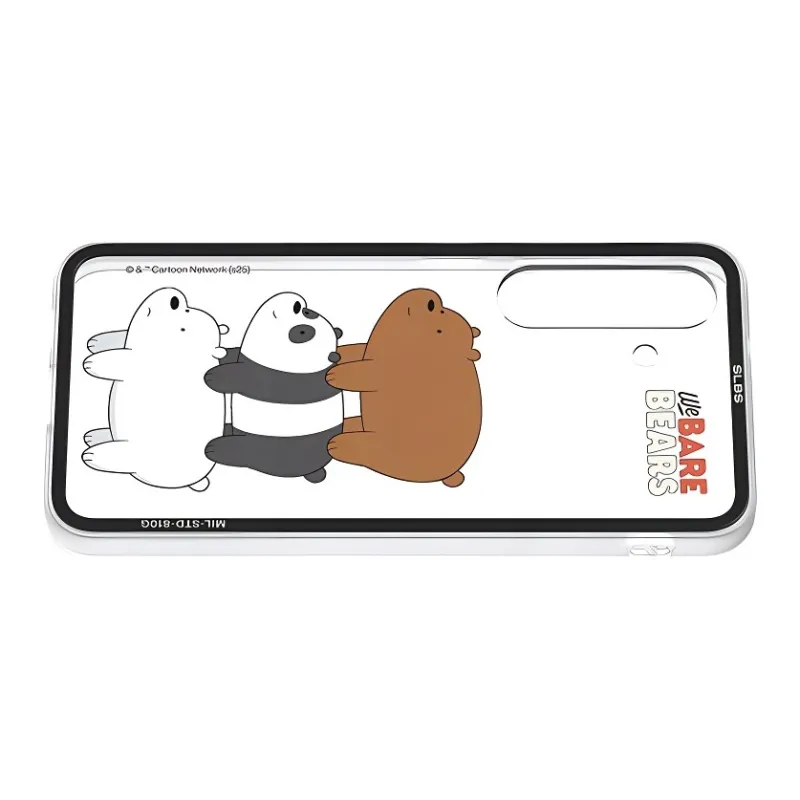 SAMSUNG Plastic Material Naked Bear Stacking Bear Phone Cases Compatibility With Galaxy S25/S25+/S25 Ultra Cartoon-2