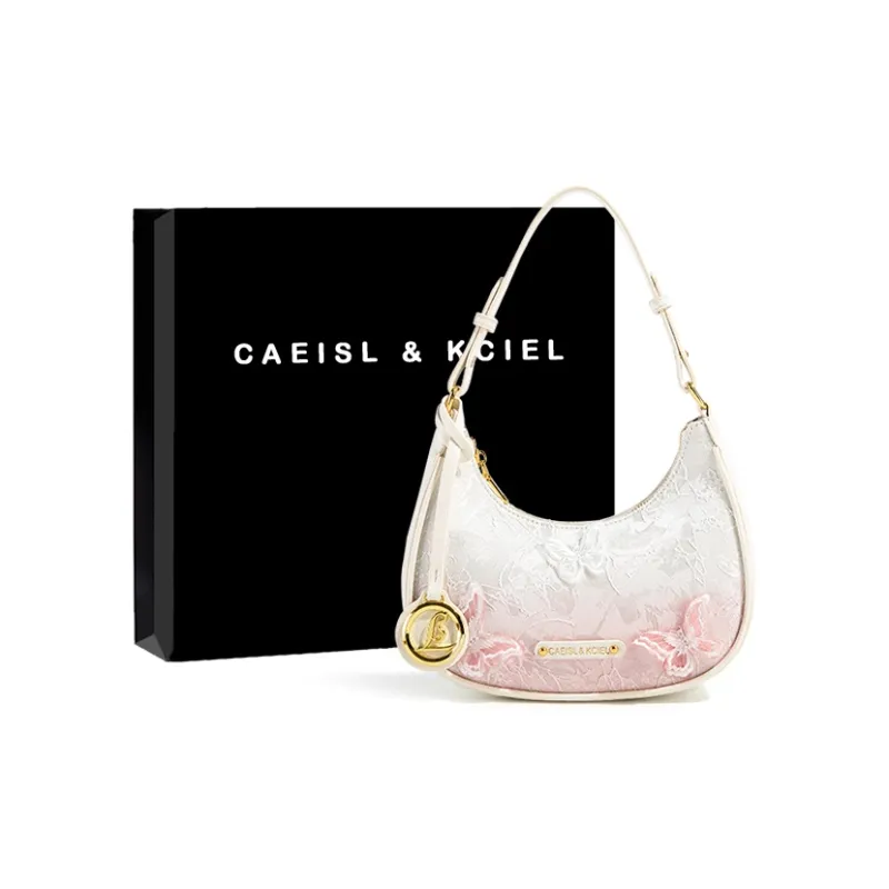 CAEISL&KCIEL PU Crossbody Bag, Shoulder Bag Regular Women's Butterfly Gradient Pink-0