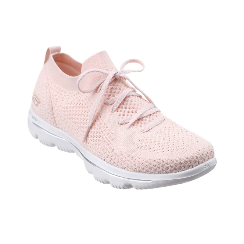 Skechers Go Walk Evolution Ultra Cushioning, Abrasion Resistant, Breathable Support Low Top Casual Shoes Women's Pink-1