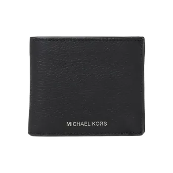 MICHAEL KORS Litchi Grain Leather Wallet Men's Black