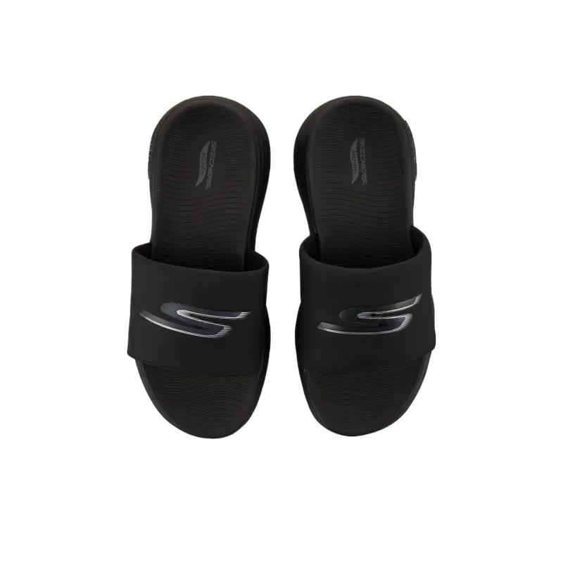Skechers Goran Max Cushioning Arch Fit EVA Quick Dry Slide Slippers Men's Black-5