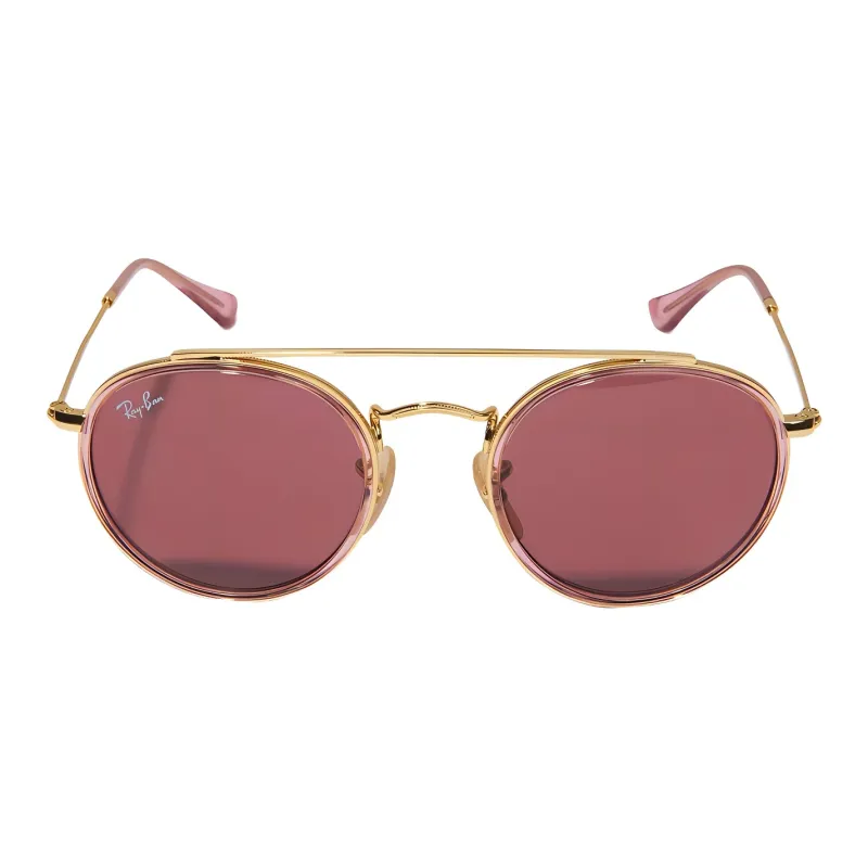 RayBan Metal Plastic Aviator Sunglasses Kids' Gold-1
