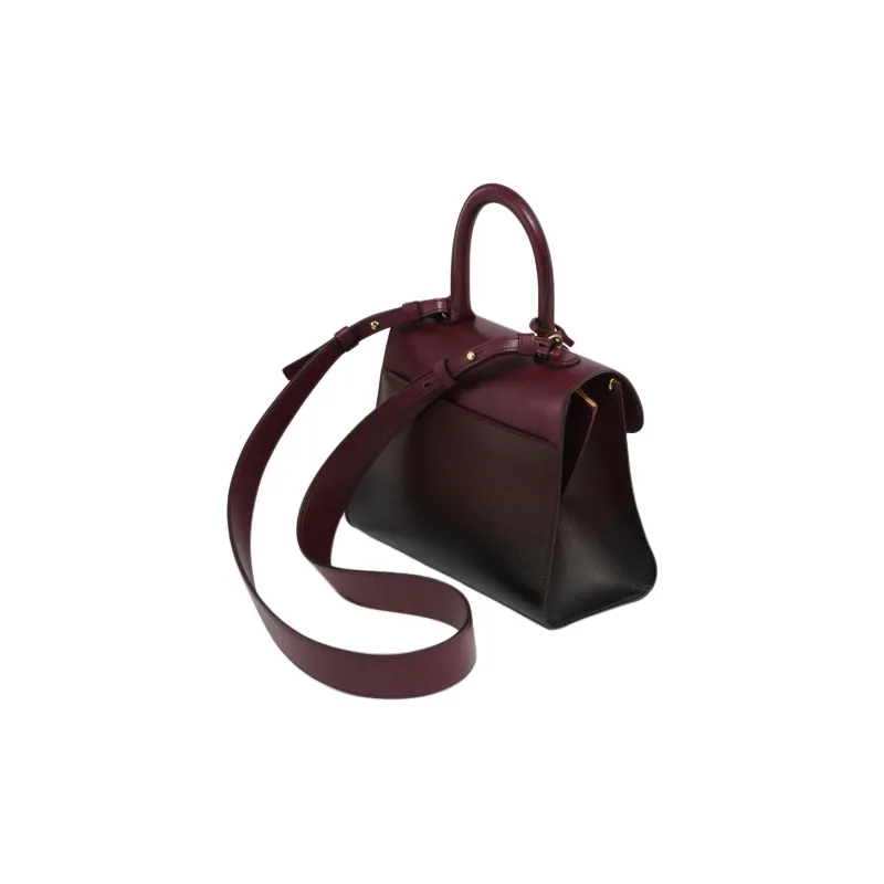 Delvau Grain Calfskin Bag Strap Women's Shiraz Red-1