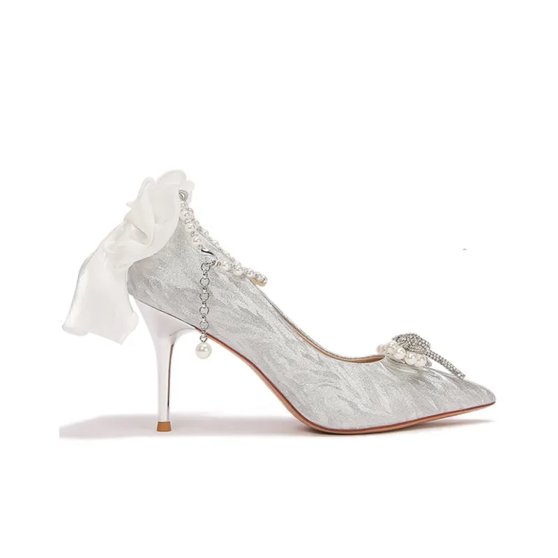 TADSW White Moonlight Collection Dream Of The Beloved Slim Heel High Heels 8.5cm Women's-1