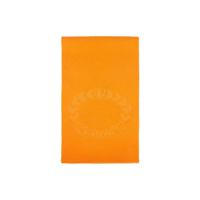 Burberry Cashmere Blend Knit Scarves Men's Orange-1