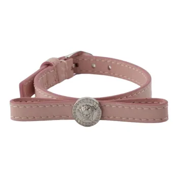 VERSACE Leather Bracelets Women's Pink