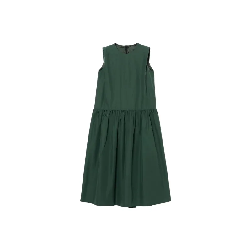 Beams Sleeveless Dress Women's Dark Green-0