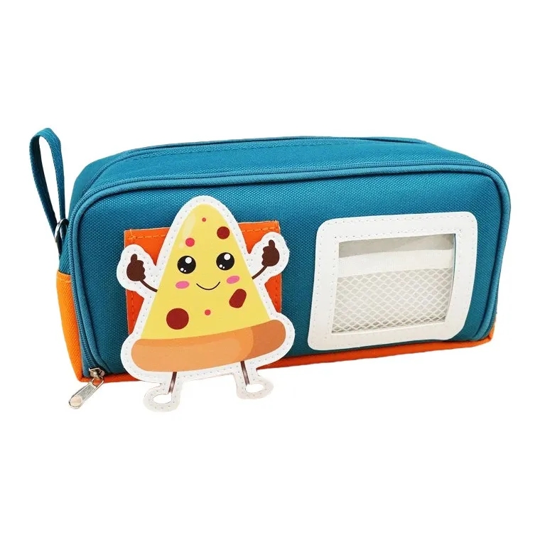 XIAOKOUTU Niche Minimalist Style Pencil Pouch Dopamine Dressing Color Block Toast Design Pencil Case/pencil Box-2