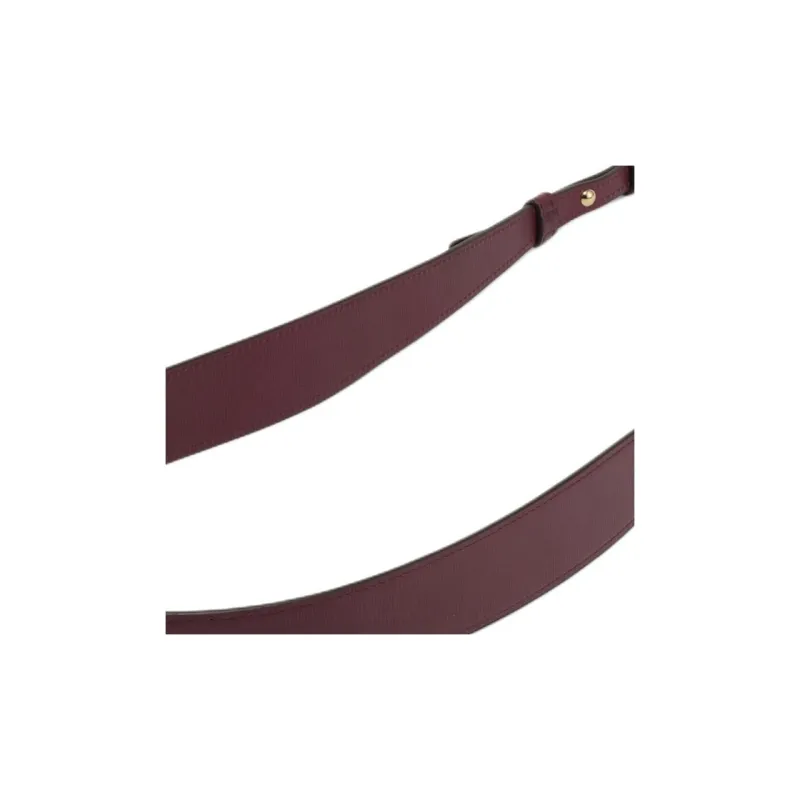 Delvau Grain Calfskin Bag Strap Women's Shiraz Red-2