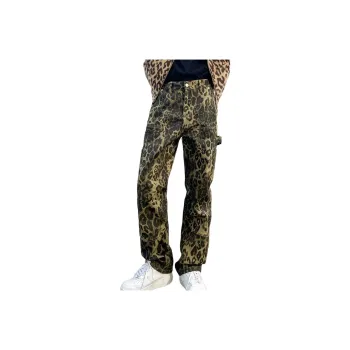 NHZN Jeans Unisex Leopard Print