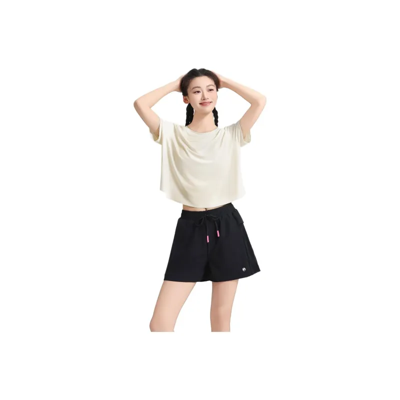 Barbie Yoga T Shirts Women's Beige-0