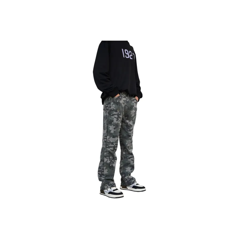 WARRIOR Cargo Pants Women's Black White Camouflage-0