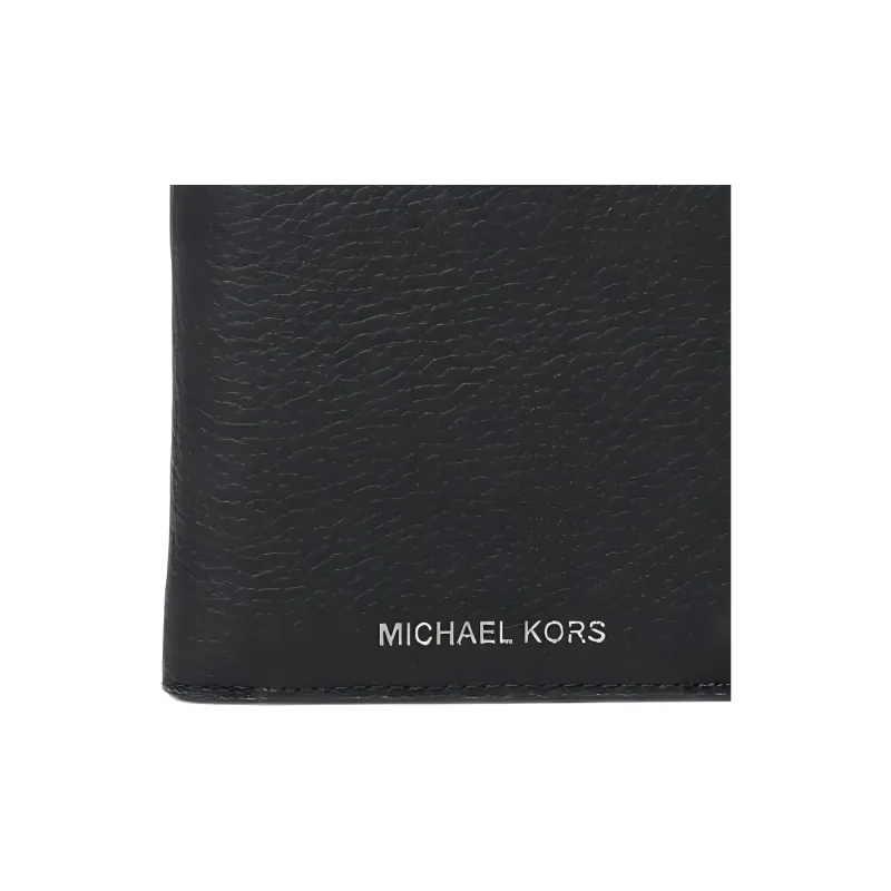MICHAEL KORS Litchi Grain Leather Wallet Men's Black-3