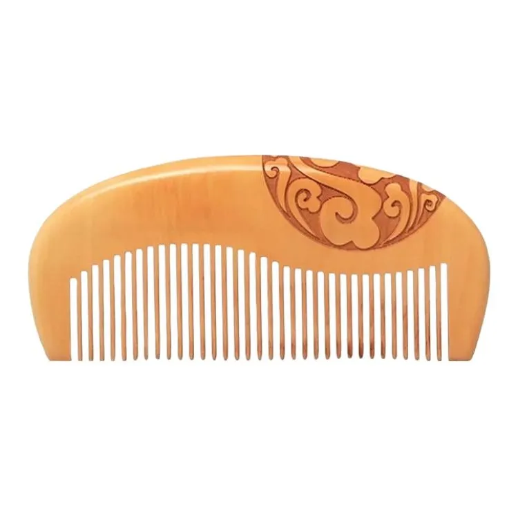 ZHENGXIAOCHU Natural Sandalwood Comb, Home Use Wooden Electrostatic Portable, Long Hair Massage Hairdressing Tool-5